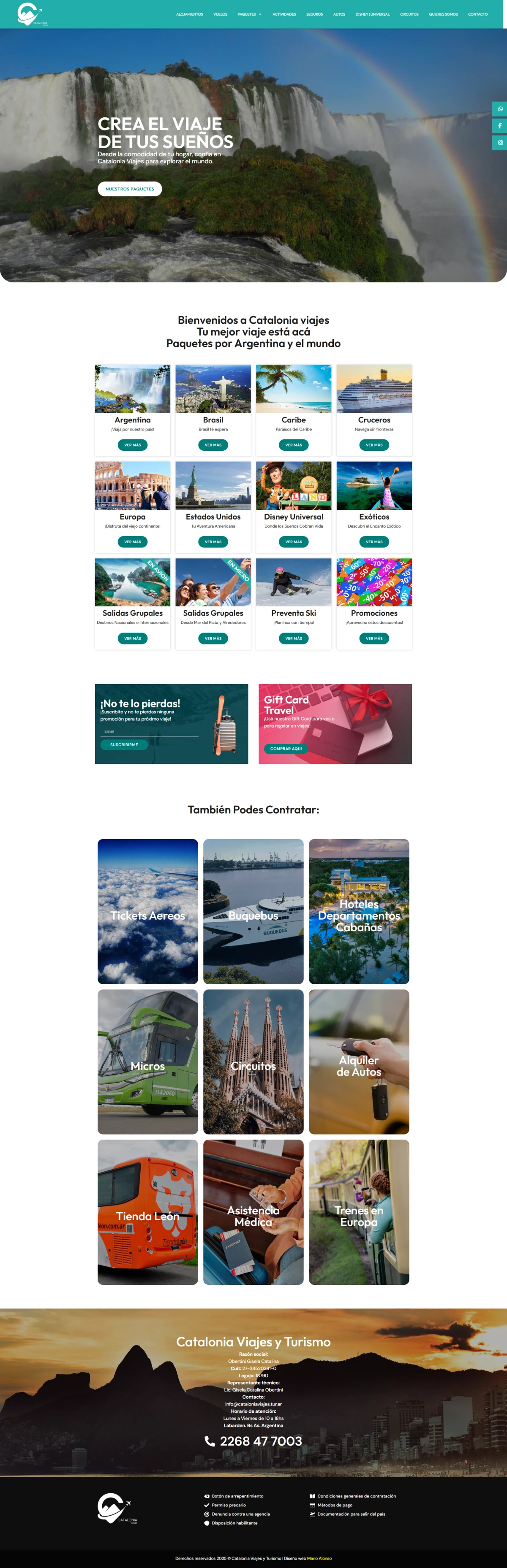 Captura completa de la Landing Page