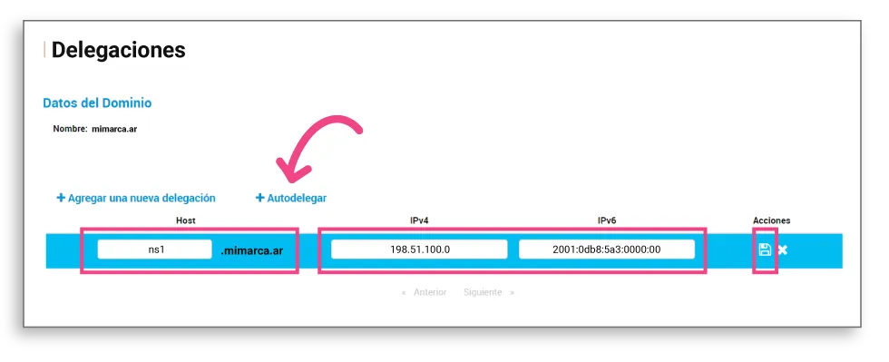 Paso 7: Guardar el segundo DNS