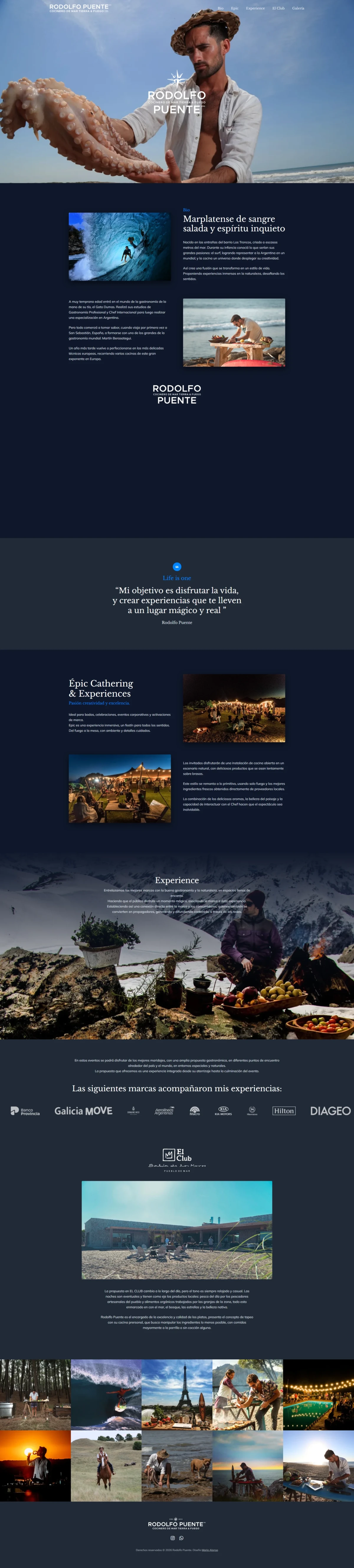 Captura completa de la Landing Page