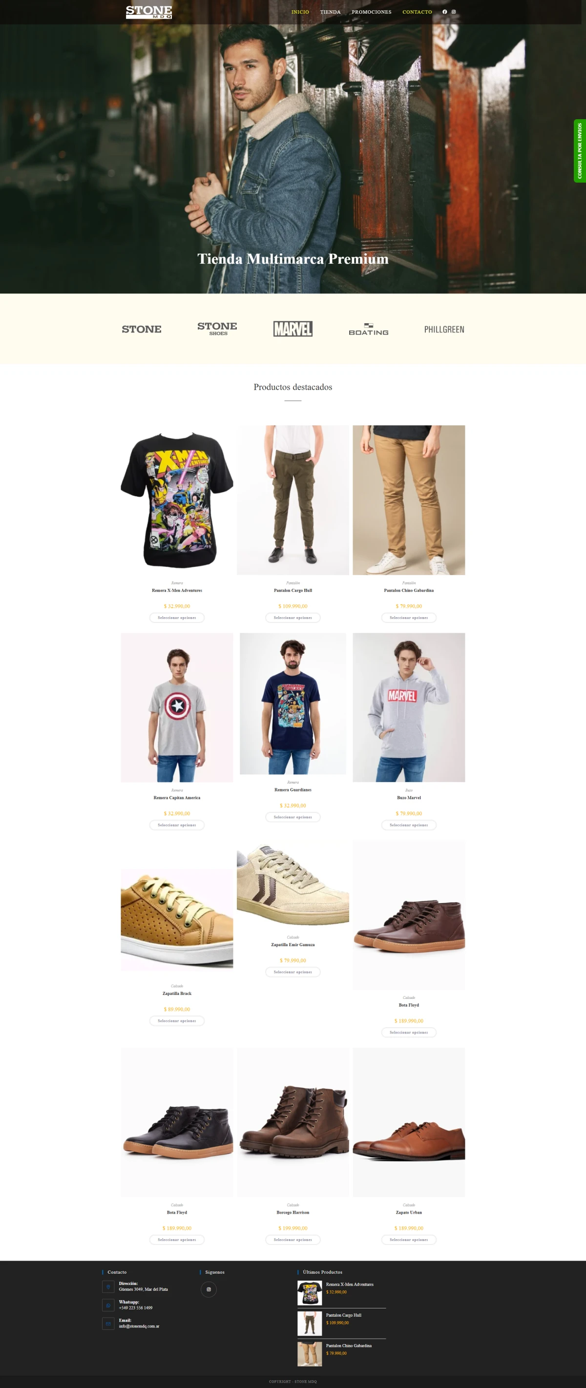 Captura completa de la Landing Page